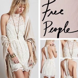 Free People Lost In a Dream Twofer Dress in Cream